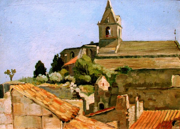 Pierre Montagnier : Le clocher de la Major, maisons en ruines